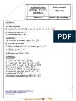 Série D'exercices N°6 - Math Vecteurs - 1ère AS (2010-2011) MR Gary