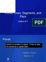 Points, Lines, Segments, and Rays: Lesson 8-1