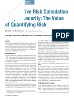 Quantitative Risk Calculation in Cybersecurity: The Value of Quantifying Risk