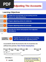 Adjusting The Accounts: Learning Objectives