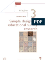 Sample Design For Educational Survey Research: Kenneth N. Ross