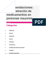 Administración de medicamentos en ancianos: consejos y pautas