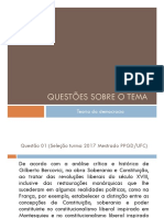 Quest+Áes sobre Teoria da Democracia