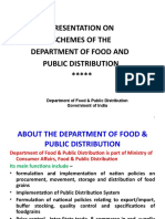 Presentation On Schemes of The Department of Food and Public Distribution