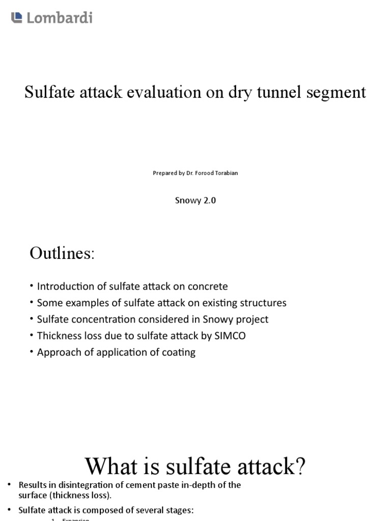 Evaluating Sulfate Attack on Tunnel Segments | PDF | Concrete | Cement