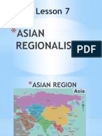 Lesson 7 Asian Regionalism
