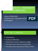 Introduction Perception de L'insécurité Alimentaire