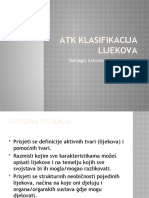 Farmaceutski Tehničar Farmaceutska Kemija S Farmakologijom ATK Klasifikacija Treći Razred