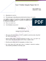 CBSE Sample Paper Class 9 Maths Set 12