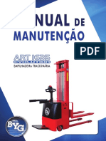 Manual de operação e manutenção para empilhadeira tracionária BYG