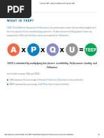 Calculate TEEP - Measure Utilization and Capacity - OEE