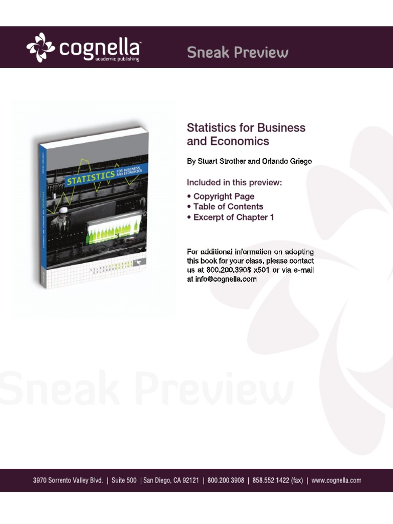 Statistics For Business and Economics Sneak Preview | PDF | Level Of ...