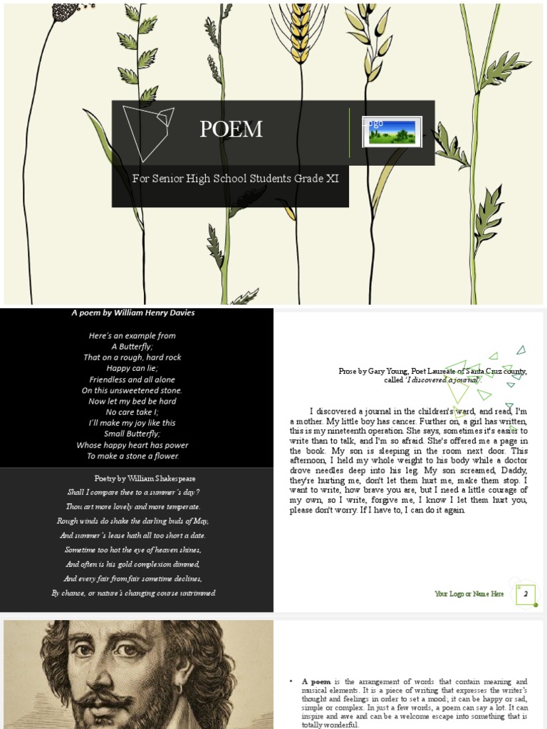 Poetry and Prose for High School Students | PDF | Poetic Form | Poetry