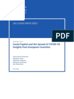 Discussion Paper Series: Social Capital and The Spread of COVID-19: Insights From European Countries
