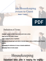 Provide Housekeeping Services To Guest: Module 1-Quarter 3
