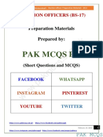 Pak Mcqs PK: Election Officers (Bs-17)