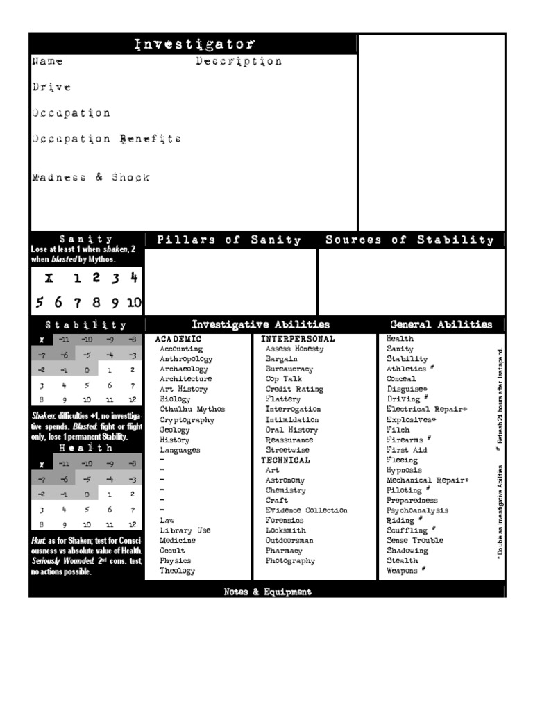 ToC - Char Sheet With Rules Summary | PDF | Weaponry | Leisure