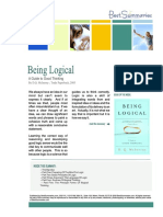 Being Logical Being Logical: A Guide To Good Thinking
