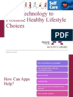 Apps Presentation - Using Technology To Promote Healthy Lifestyle Choices