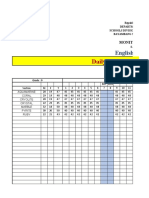 Daily Attendance Monitoring Chart: English Department