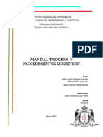 Manual de Procedimientos Del Area de Logistica 19042021