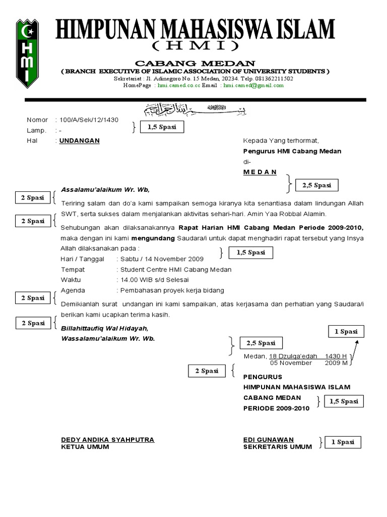 Contoh Surat Undangan Hmi Suratmenyuratnet