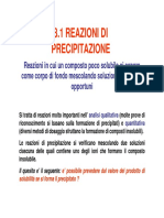 Reazioni Di Precipitazione