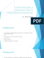 Valoración de La Calidad de Vida Y Capacidad Funcional: Msc. Gabriela Sandoval