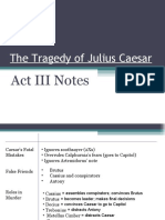 The Tragedy of Julius Caesar: Act III Notes