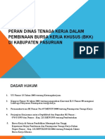 Materi Bu Ari - Peran Dinas Tenaga Kerja Dalam Pembinaan Bursa Kerja