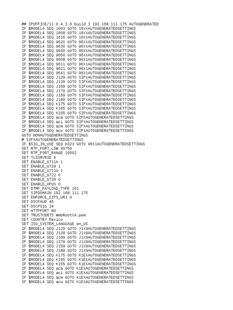 192.168.111 Configuration Settings | PDF
