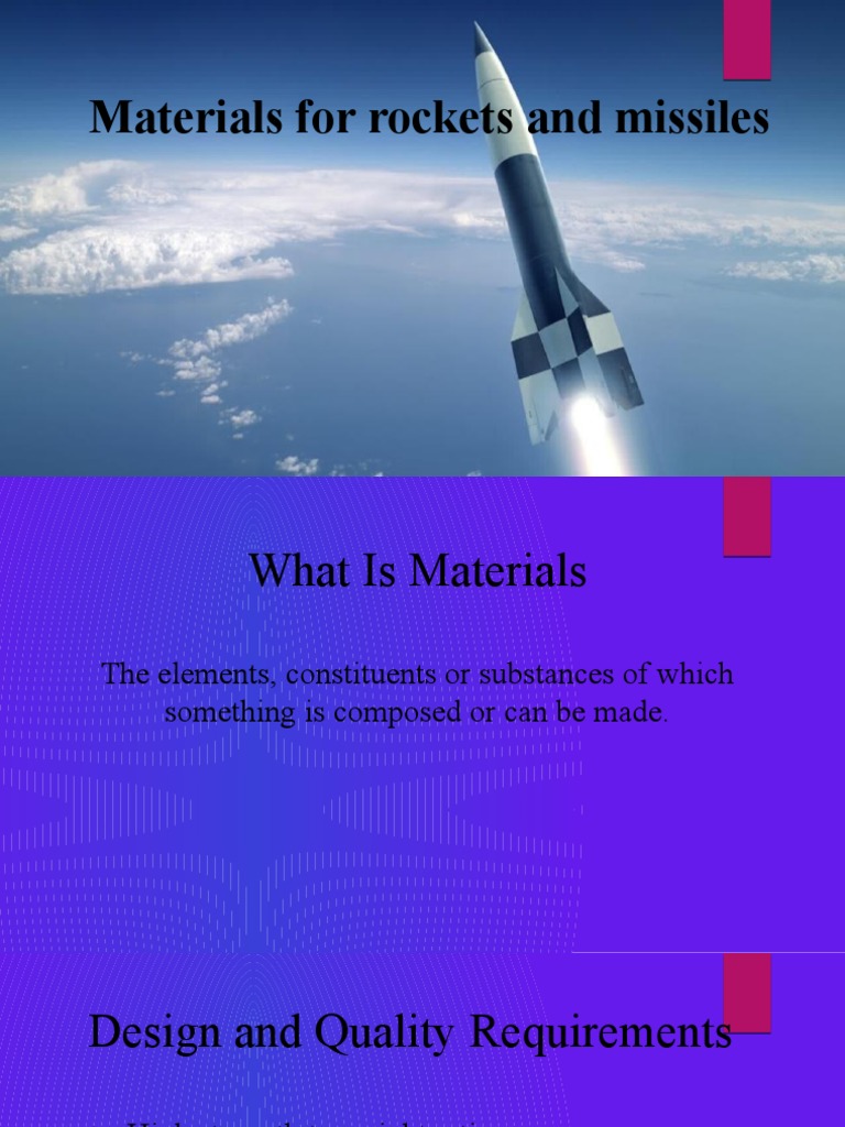 Materials for Rockets and Missiles | PDF | Composite Material | Solid