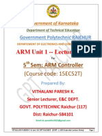 ARM Unit 1 - Lecture Notes