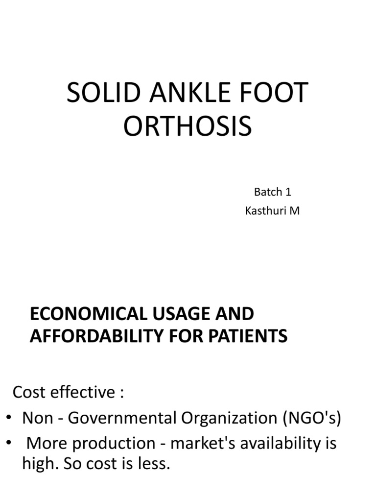 Solid Ankle Foot Orthosis | PDF | Science & Mathematics