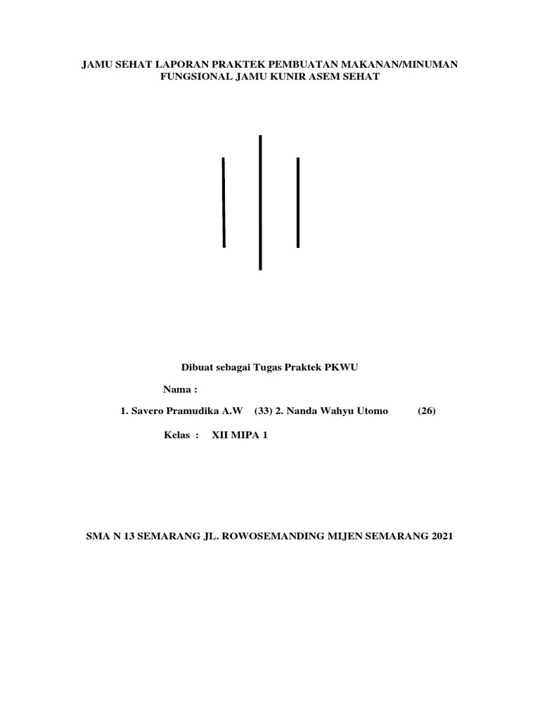 Laporan jamu pdf