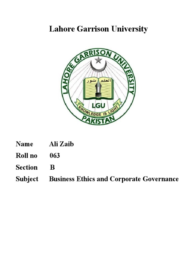 Lahore Garrison University | PDF | Corporations | Companies, image size:768x1024