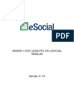 Leiautes Do ESocial S-1.0 - Anexo I - Tabelas