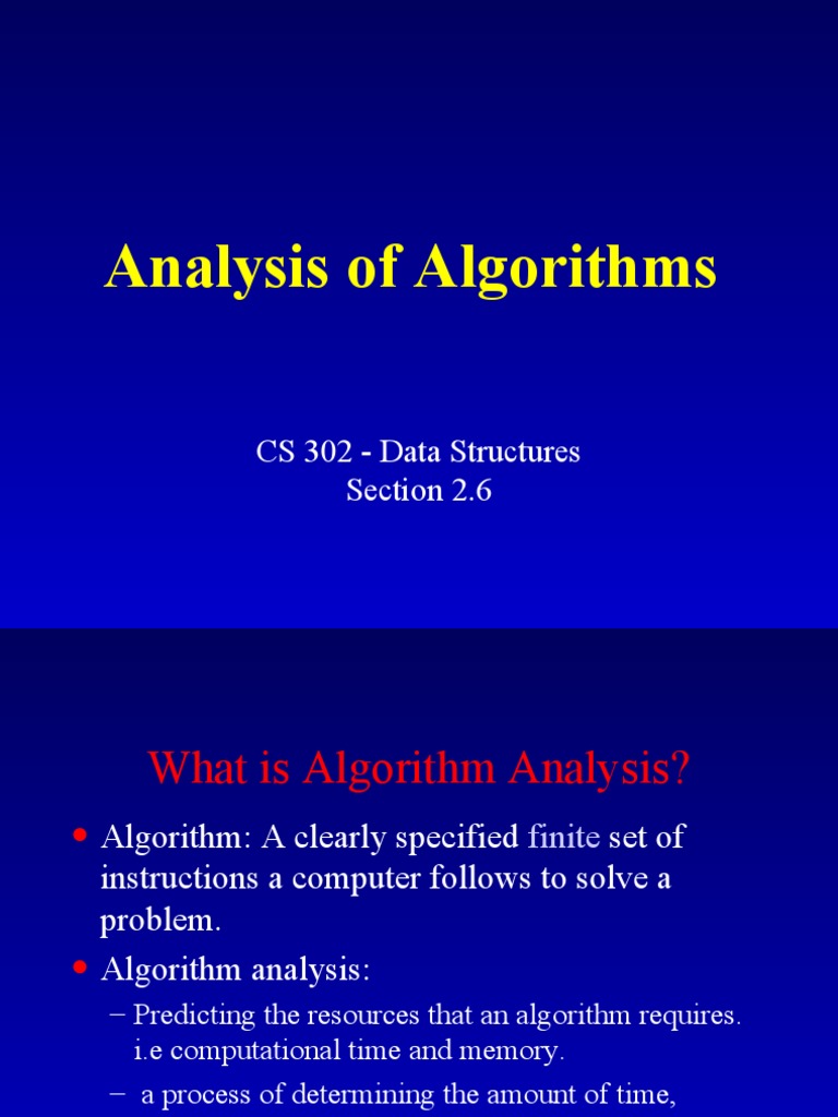 Lec 02 AnalysisAlgorithms | PDF | Time Complexity | Algorithms