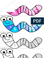Silly Worm Sticker Dot Counting