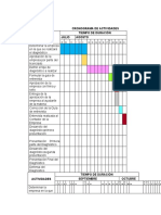 Cronograma Actividades Diagnóstico Empresa