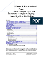 Typhoid & Paratyphoid Fever Investigation Guide