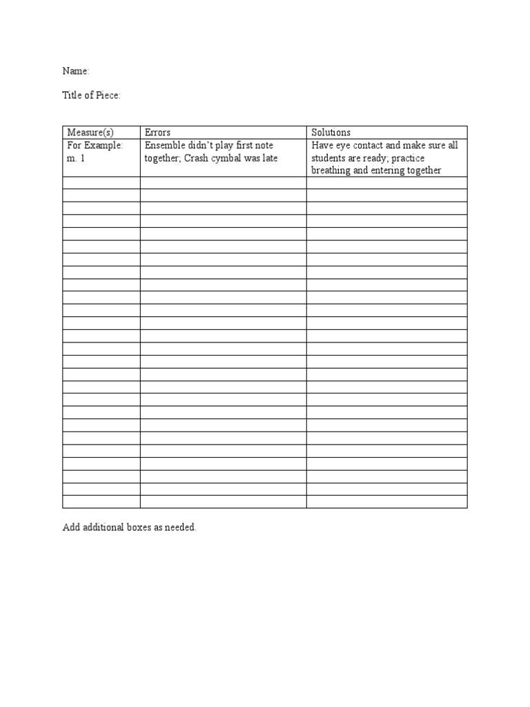 Error Detection Form | PDF