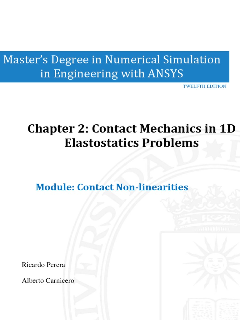 Chapter 2: Contact Mechanics in 1D Elastostatics Problems | PDF ...