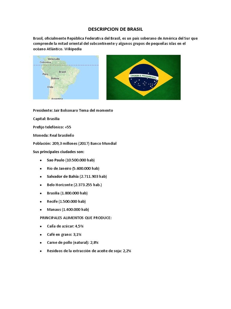 Descripcion de Brasil | PDF | Rio de Janeiro | Brasil