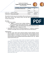 Laguna State Polytechnic University: Activity No. 11: Paper Critiquing - Research Problem Statement and Objectives