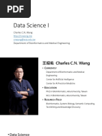 Data Science I: Charles C.N. Wang