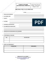 SGI-For-034 Formato Informe Revisión Anual de La Dirección