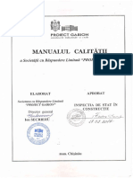 Manualul Calității - Semnat