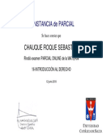 Constancia parcial Introducción al Derecho