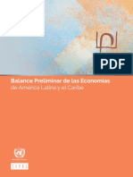 Balance Preliminar de Las Economías: de América Latina y El Caribe